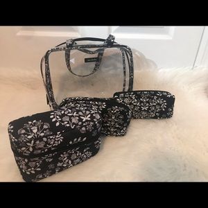 Vera Bradley Iconic 4pc Cosmetic Bag Set